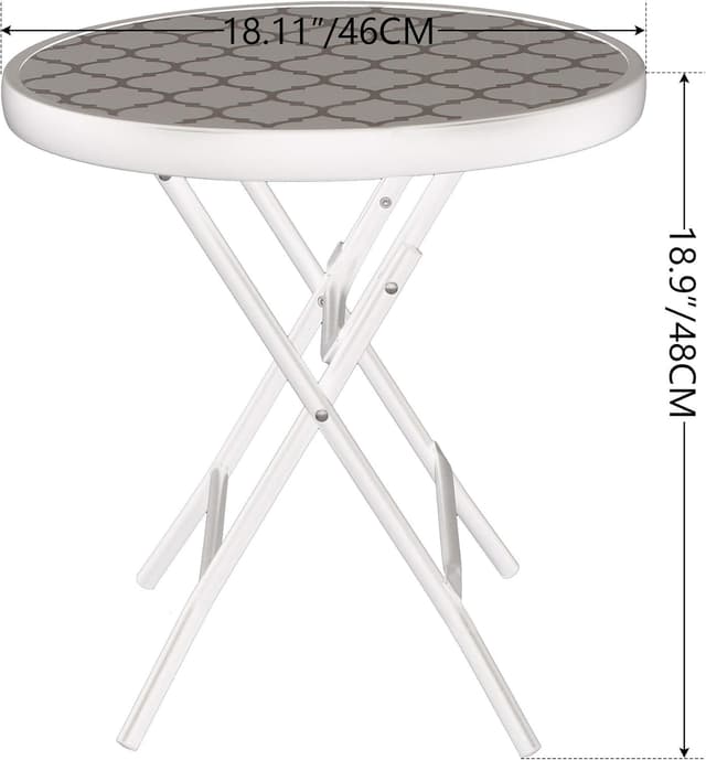 Thumbnail 2 de PHI VILLA Tavolino rotondo pieghevole 46 cm