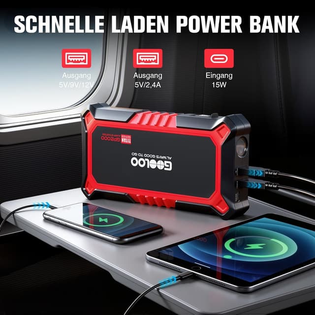 Thumbnail 4 de GOOLOO GP2000 2000A Starthilfe Powerbank für Pkw