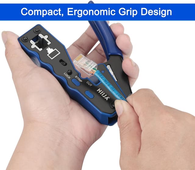 Detalle de Kit outils RJ45 Hiija 50 connecteurs CAT6