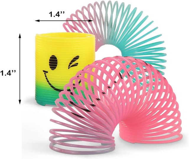 Detalle de 72-Pack Spring Rainbow Magic Fidget Stress Coil Mini Springs Bulk Toys (72 pcs)