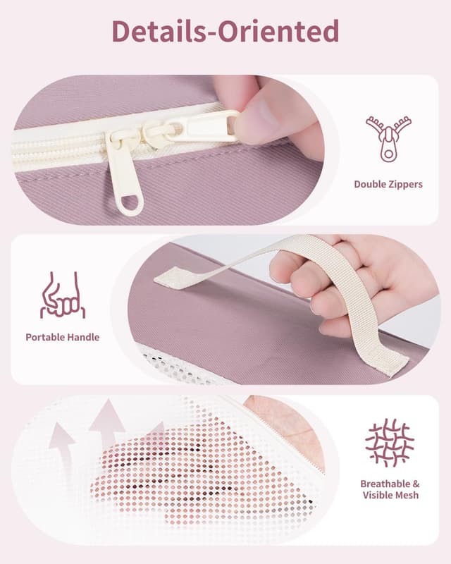 Detalle 2 de Narwey 7-piece packing cube set for suitcases, backpacks and carry on – Dusty Pink