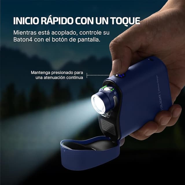Detalle 1 de OLIGHT Baton 4: Linterna LED Recargable 1300 Lúmenes 🔦