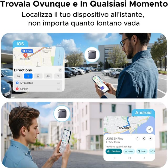 Thumbnail 4 de UGREEN FineTrack Duo localizzatore Bluetooth 4 pezzi