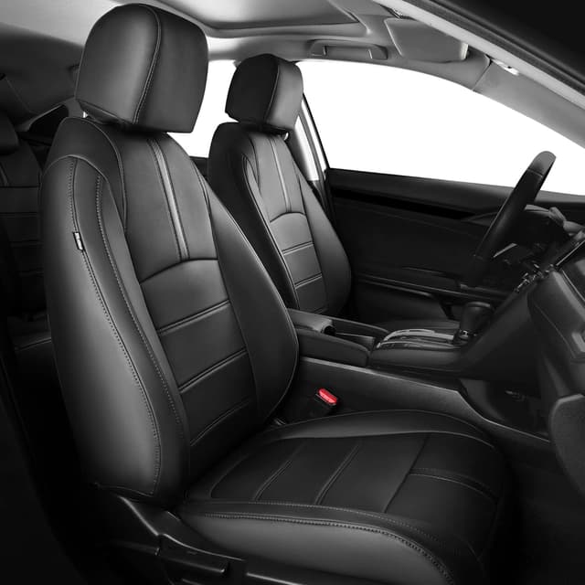 Detalle de FEINEPRO Faux Leather Seat Covers for 2016-2021 Honda Civic Sedan (Full Set, Waterproof, 60/40 Split)