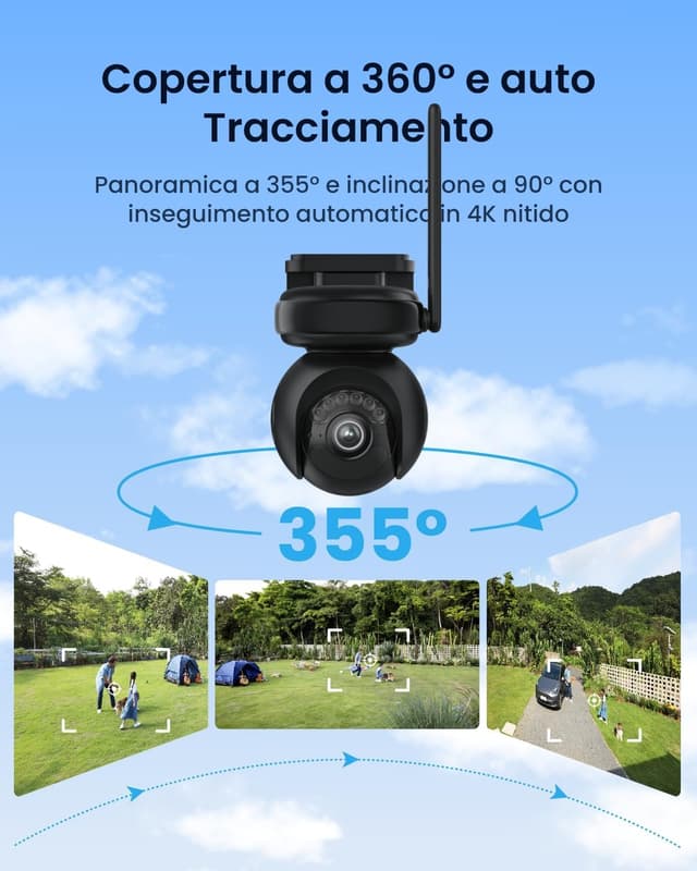 Detalle de Reolink 4K Wi‑Fi 6 Telecamera Esterno 20000mAh