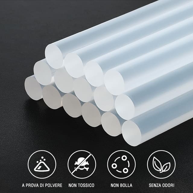 Detalle de WORKPRO 100 bastoncini di colla a caldo da 11 mm (trasparenti) per pistola a caldo universale