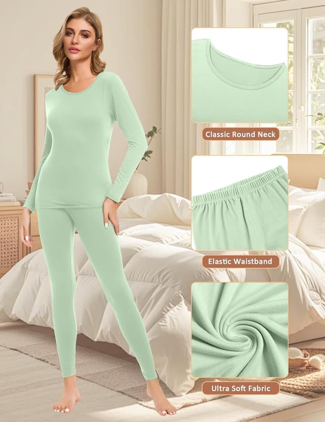 Thumbnail 3 de iWoo Womens Thermal Underwear Set Ultra Soft