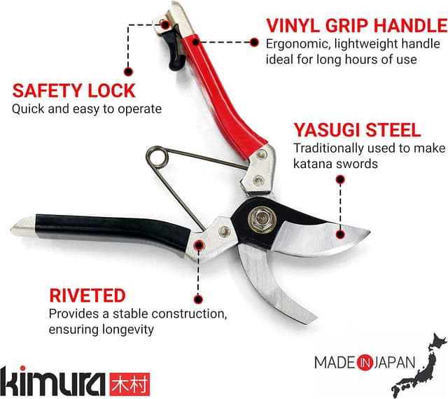 Detalle 2 de Kimura 8 inch Samurai garden secateurs