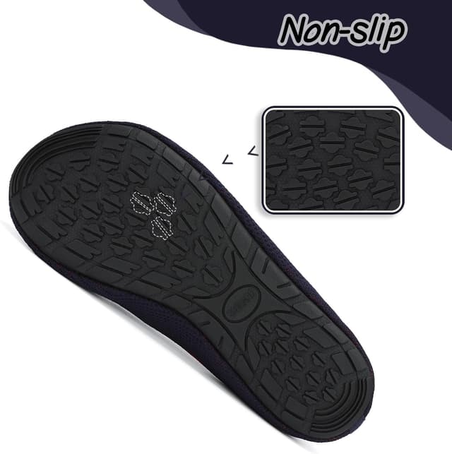 Detalle de SAGUARO chaussons légers antidérapants en tricot respirant (36-47) – noir, unisex