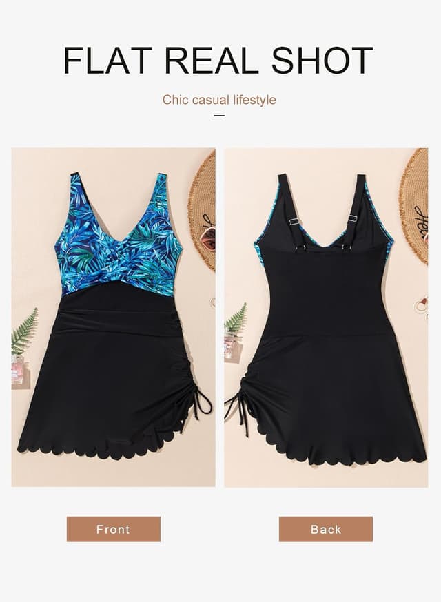 Detalle de Dokotoo one-piece swimsuit tropical print