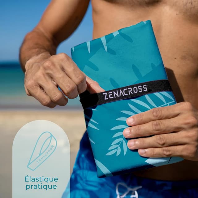 Detalle 1 de Zenacross Serviette de plage microfibre XXL 90x180