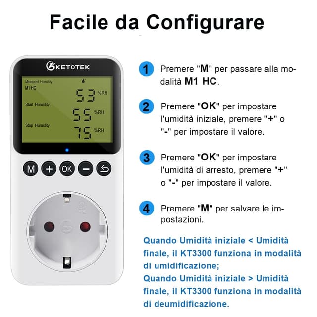 Thumbnail 5 de KETOTEK KT3300 igrostato 220V 💧