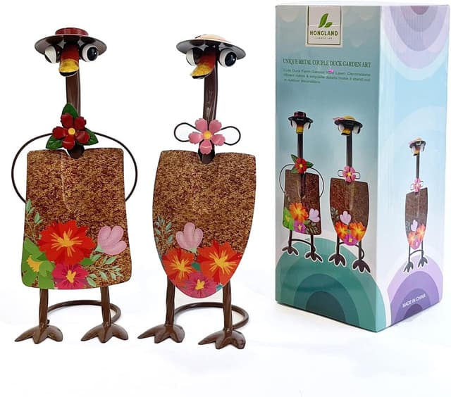 Detalle de HONGLAND Metal Duck Garden Art 11in