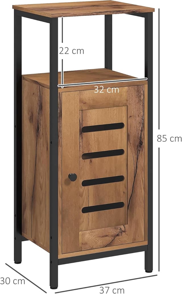 Detalle de kleankin meuble bas salle de bain 37 x 30 x 85