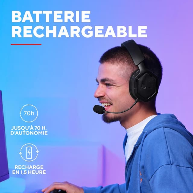 Thumbnail 5 de Trust GXT 1493 Ravox Casque Gaming Sans Fil