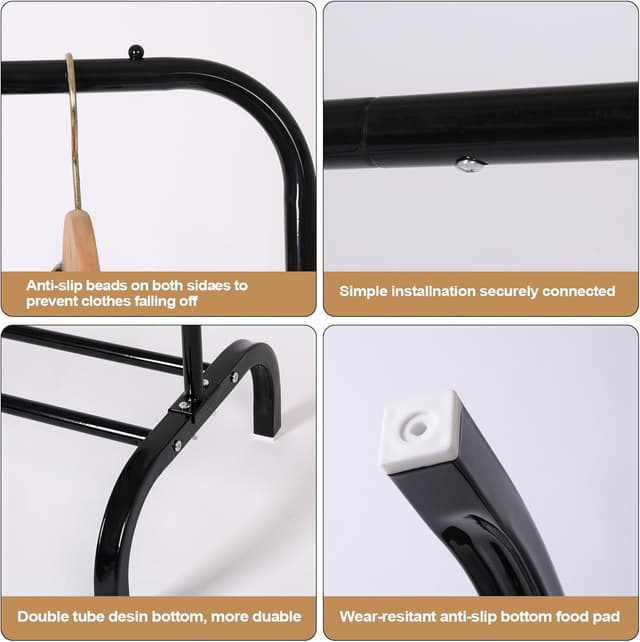 Thumbnail 4 de Metal Clothing Rack 43.5in clothes rail with shelf