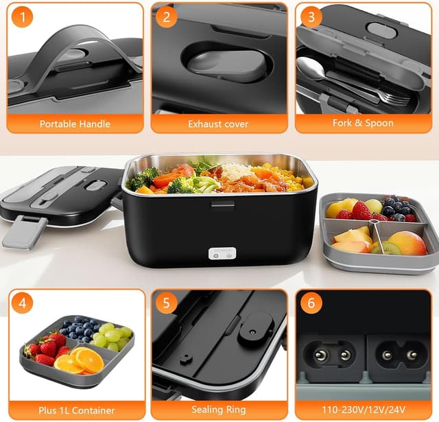 Thumbnail 4 de Electric Lunch Box 2.8L 100W Fast Heating