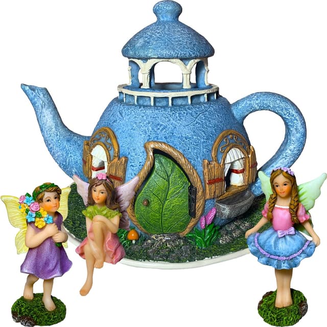Imagen de Mood Lab Fairy Garden Miniature Teapot House 7.1" 🏡 en OfertitasTOP