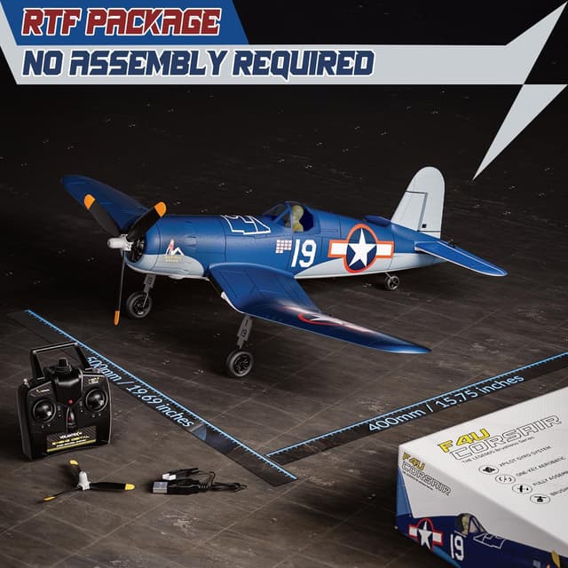 Thumbnail 6 de LEAMBE Brushless 4-Channel RC Plane (F4U Corsair, 500mm) RTF with 6-Axis Gyro