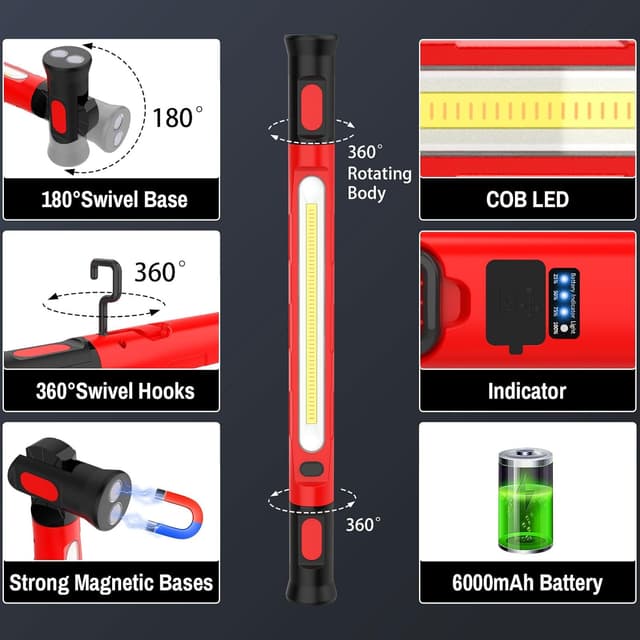 Detalle 2 de ERAY Arbeitsleuchte Echte 3000 lm