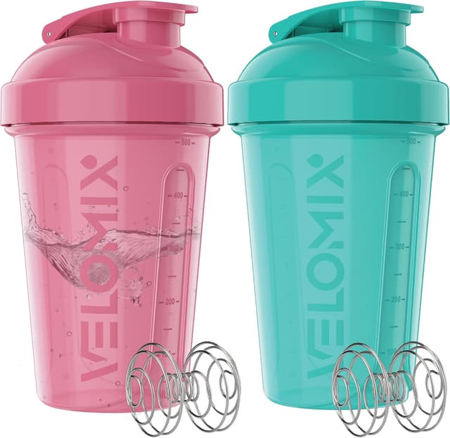 Thumbnail 6 de VELOMIX 2er-Set Eiweiß-Shaker (600 ml) – auslaufsicher, BPA-frei, spülmaschinengeeignet