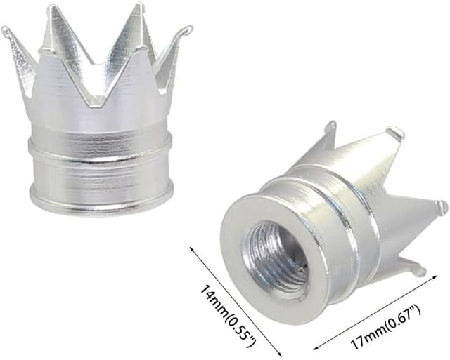 Thumbnail 1 de SENZEAL Crown Aluminium Tyre Valve Caps
