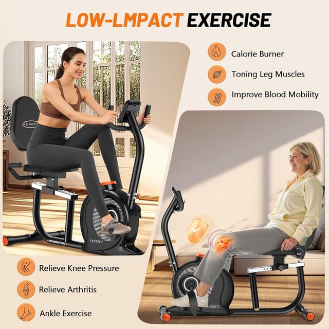 Detalle 1 de VANNECT Recumbent Exercise Bike for Home Use