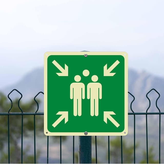 Detalle 1 de Ashoaza 1 Sammelplatz Schild 30x30 Außenbereich