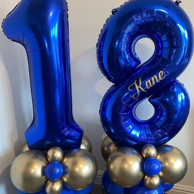 Detalle de 40 inch Dark Blue Number 0 Foil Balloon (Navy Blue) – Giant Helium/ Air Balloon for Birthday Party Decorations