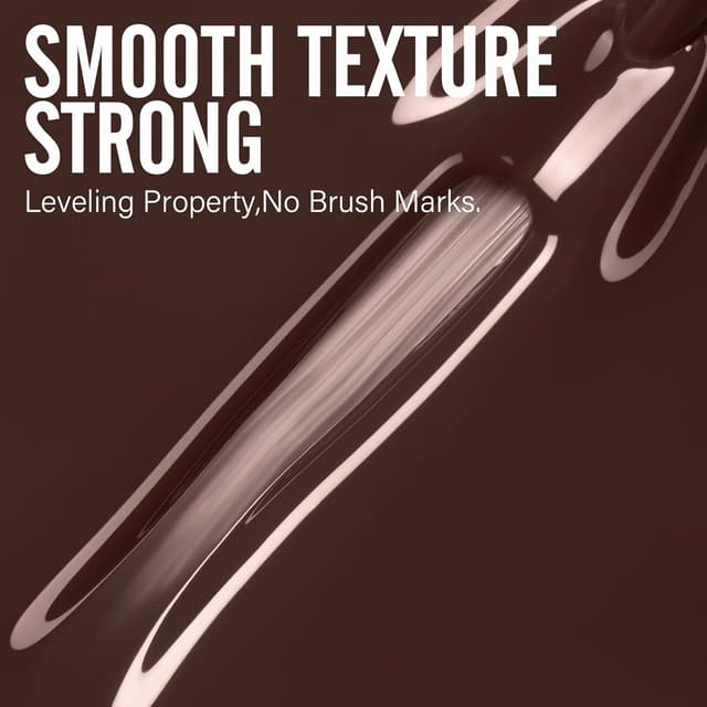 Detalle de TOMICCA Vernis Semi Permanent Brun Foncé (gel UV/LED, 15 ml) pour manucure brillante et durable