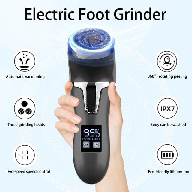 Detalle 2 de Vusoset Electric Callus Remover for Feet with Dander Vacuum (Portable Pedicure Kit)