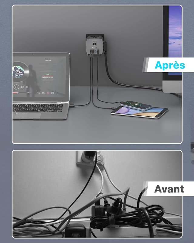 Detalle 1 de VEFVE CubePulse70 Chargeur USB C 70 W