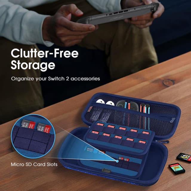 Detalle de FINTIE Étui pour Nintendo Switch 2 (2025) avec 2 verres trempés et protection EVA — ciel étoilé