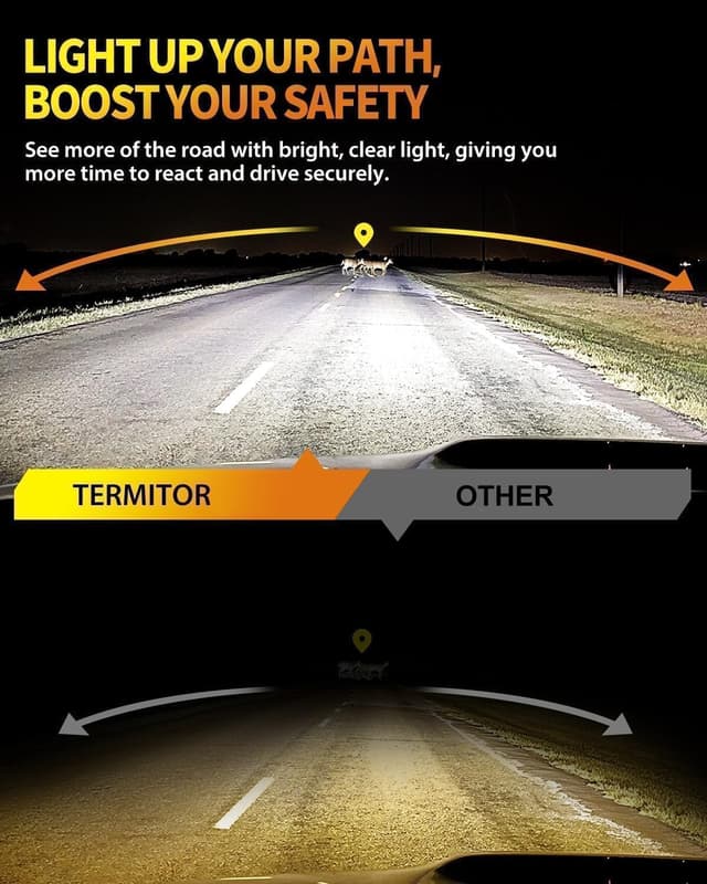 Thumbnail 2 de Termitor H4 9003 HB2 Light Bulbs 70k LM