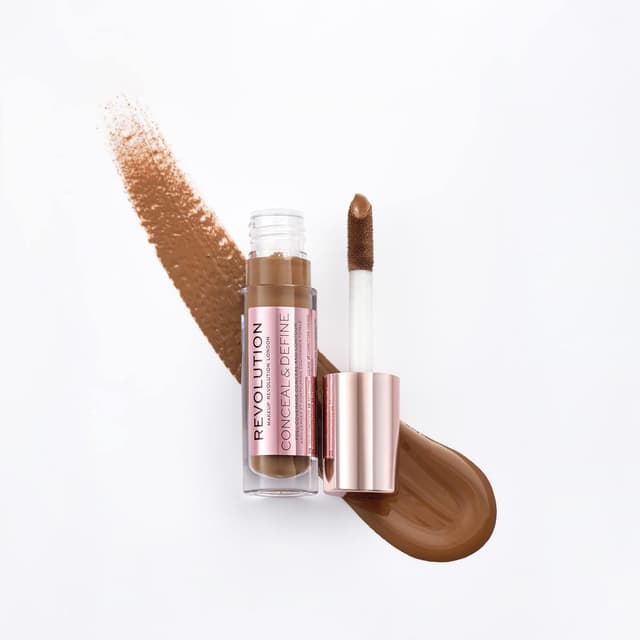 Detalle de MakeUp Revolution Conceal and Define Concealer C15 mit Applikator (30 g) für dunklere Hauttöne