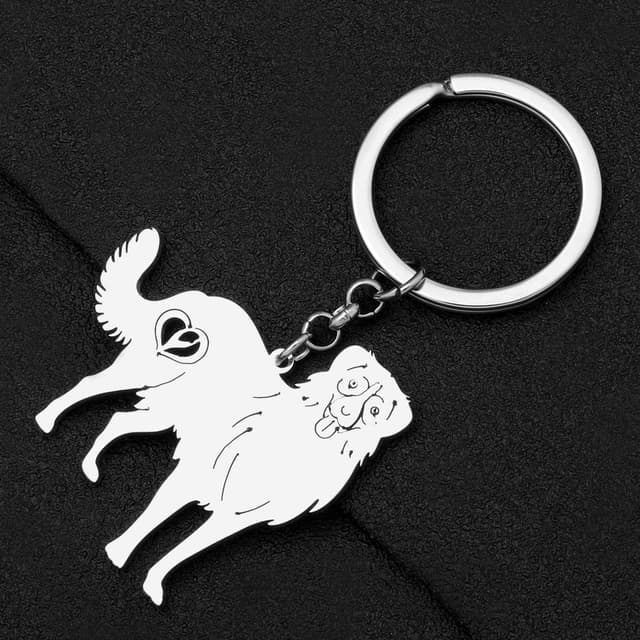 Detalle 2 de DOWAY whippet keychain charm ring