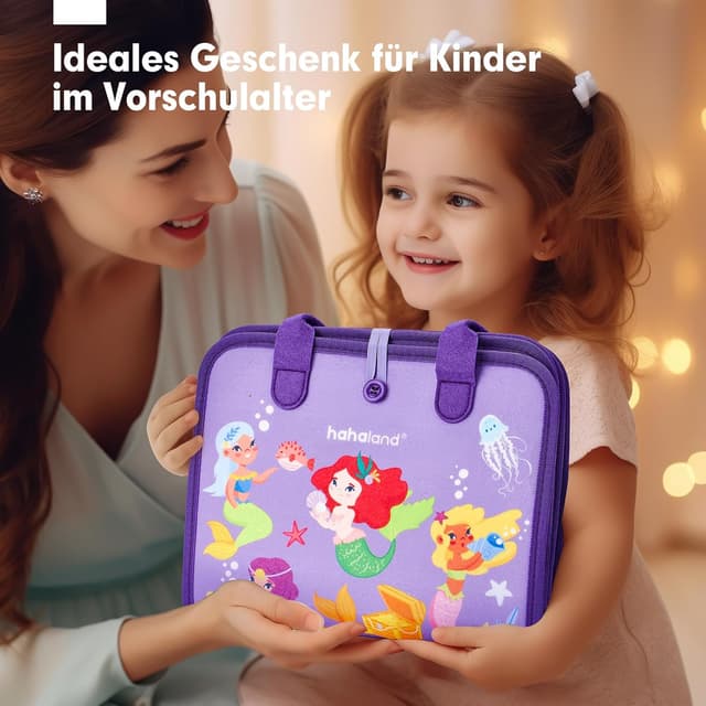 Thumbnail 6 de hahaland Activity Board Montessori Spielzeug (7 in 1) ab 3 Jahren – Busy Board für Reise & Autofahrt