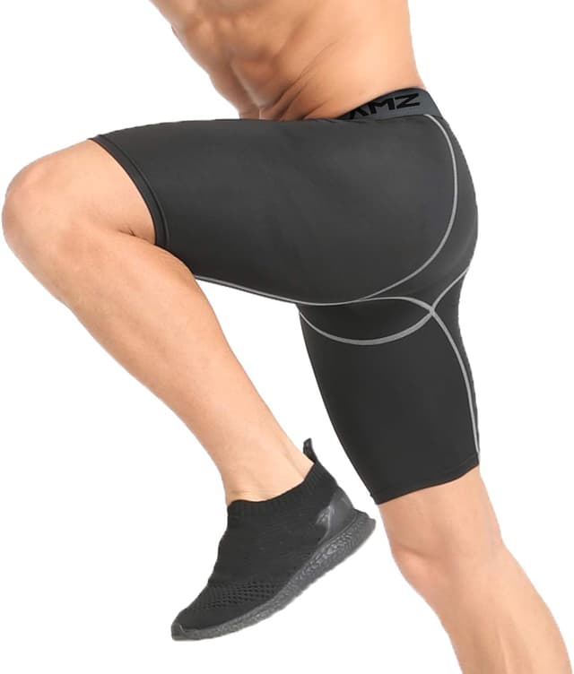 Thumbnail 2 de AMZSPORT set 1/2/3 pantaloncini uomo a compressione: shorts sportivi traspiranti per palestra e running