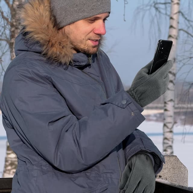 Thumbnail 6 de Winter Thermal Fleece Gloves for Men – windproof, touchscreen and anti-slip palm