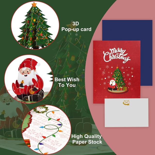 Thumbnail 4 de Magic Ants Weihnachtskarte 3D Pop-Up Karte