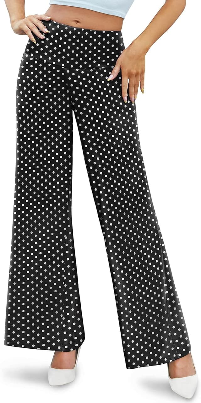 Detalle de Arolina Women’s Stretchy Wide Leg Palazzo Lounge Pants (High-Waist, Soft & Comfy)