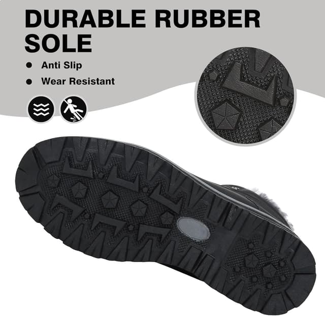 Detalle 2 de Mishansha Herren Winterschuhe warme Gefüttert Winterschuhe