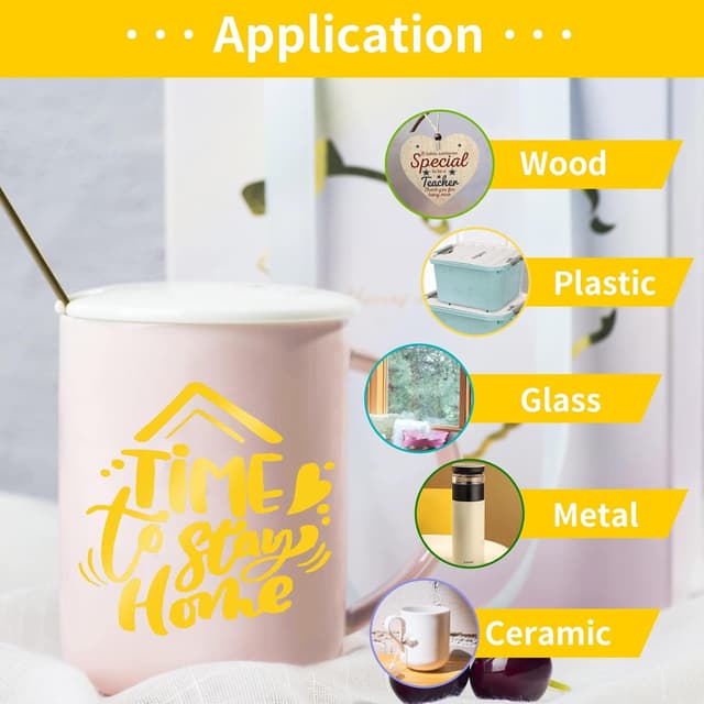 Detalle de IModeur Matte Yellow Permanent Vinyl Roll (30.5 x 152.5 cm) — Self-adhesive for cups, party décor and home labels