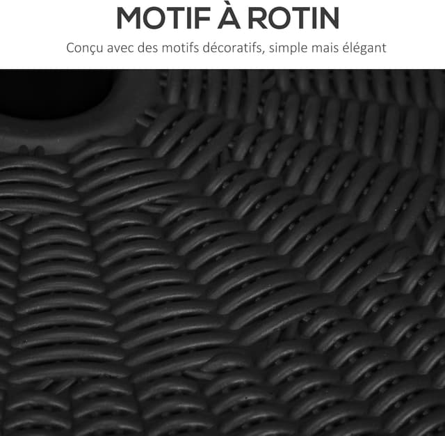 Detalle 2 de Outsunny Pied de parasol HDPE à remplir d’eau ou de sable pour mât 38/48 mm (Ø51 x 36 H cm) noir