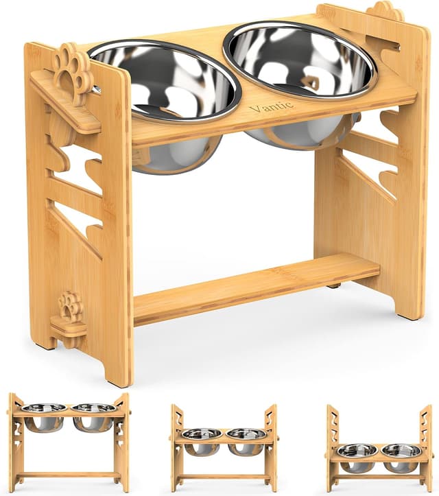 Thumbnail 6 de Vantic Raised Dog Bowls 28cm, 2 Bowl Set