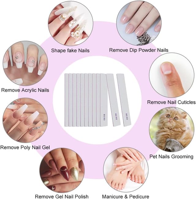 Thumbnail 6 de LOPHE lot de 12 limes à ongles double face 80/80 – grains pour ongles naturels et artificiels