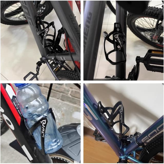 Detalle de LBMONKEY Bike Bottle Cage Set (Black) with Bottle Screws