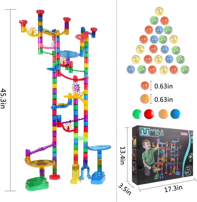 Thumbnail 4 de Meland Marble Run 153‑Piece Marble Track Toy 🎲