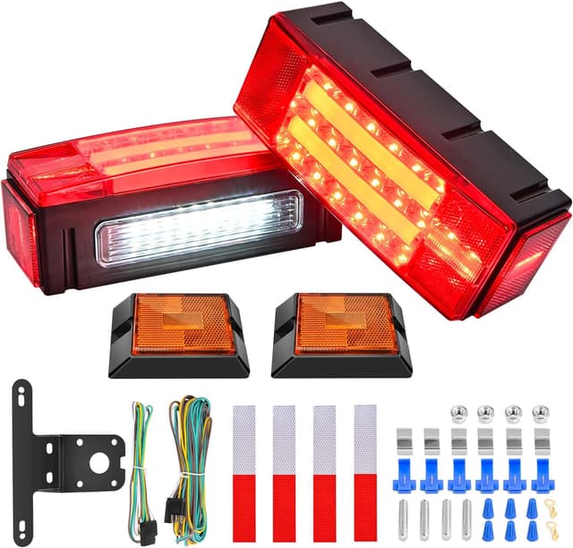 Detalle de Nilight TL-40 2PCS Rectangular LED Trailer Light Kit with Halo Glow (12V, IP68 Submersible)