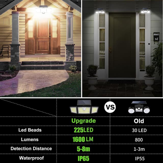 Thumbnail 2 de Solar Lights Outdoor 225 LED 360° motion light